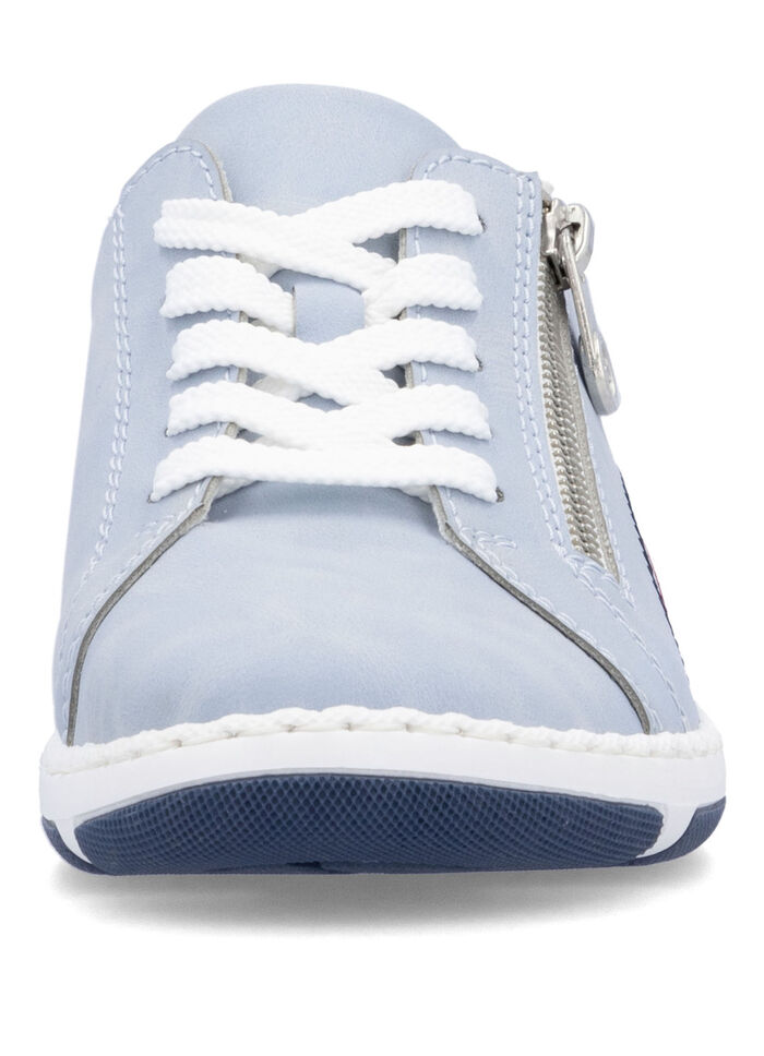 Rieker, bekv&auml;ma damsneakers, bredd H, med uttagbar fotb&auml;dd HIMMELBLAU